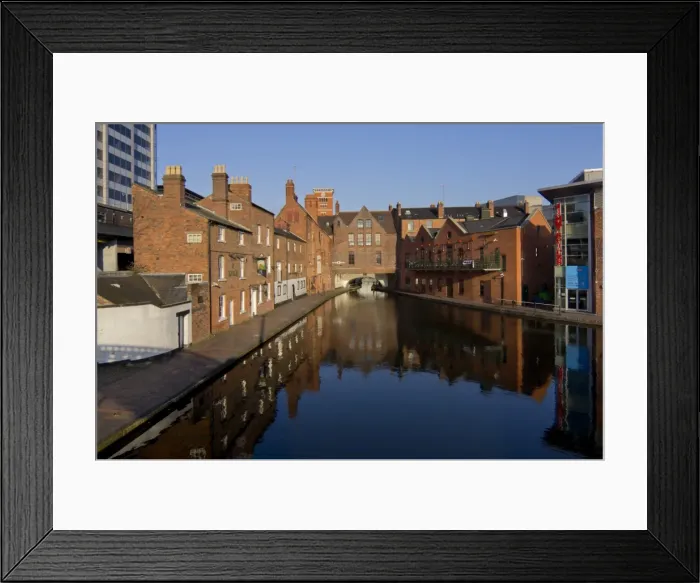Framed Print : Canal area, Birmingham, Midlands, England, United Kingdom, Europe Framed Print : Canal area, Birmingham, Midlands, England, United Kingdom, Europe