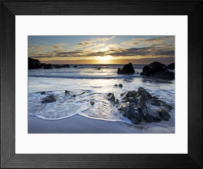 Framed Print : Combesgate Beach, Devon, England, United Kingdom, Europe Framed Print : Combesgate Beach, Devon, England, United Kingdom, Europe