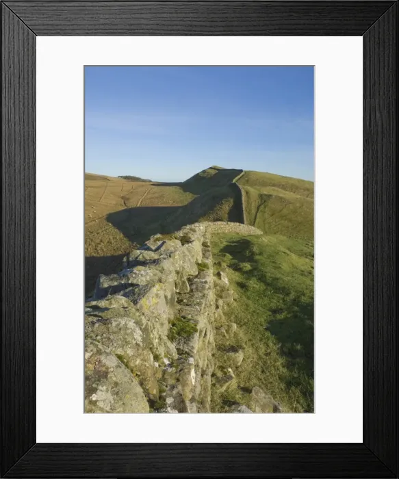 Framed Print : View east to Kings Hill, Hadrians Wall, UNESCO World Heritage Site, Northumbria National Park, Northumbria, England, United Kingdom, Europe Framed Print : View east to Kings Hill, Hadrians Wall, UNESCO World Heritage Site, Northumbria National Park, Northumbria, England, United Kingdom, Europe