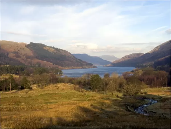 Lake Thirlmere reservoir from the Dunmail Rise road, Lake District National Park, Cumbria, England, United Kingdom, Europe