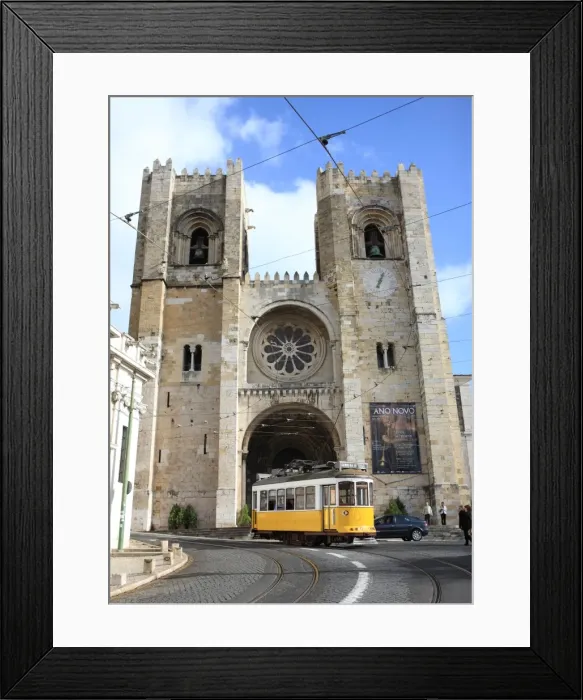Framed Print : Tram and Se (Cathedral), Alfama, Lisbon, Portugal, Europe