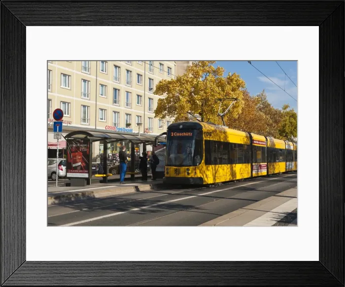 Framed Print : Streetcar in Dresden, Saxony, Germany, Europe Framed Print : Streetcar in Dresden, Saxony, Germany, Europe