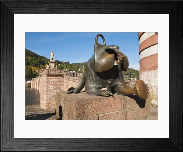 Framed Print : Sculpture at the Alte Brucke (Old Bridge) in Old Town, Heidelberg, Baden-Wurttemberg, Germany, Europe Framed Print : Sculpture at the Alte Brucke (Old Bridge) in Old Town, Heidelberg, Baden-Wurttemberg, Germany, Europe