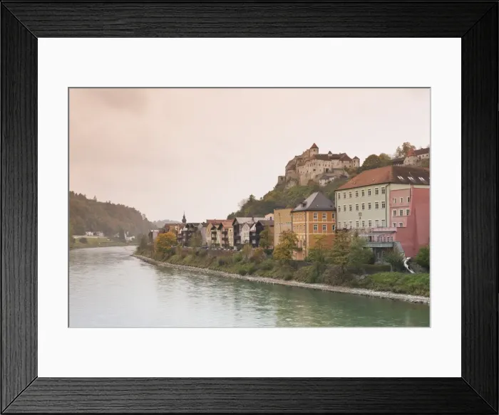 Framed Print : The Salzach River in Burghausen, Bavaria, Germany, Europe Framed Print : The Salzach River in Burghausen, Bavaria, Germany, Europe