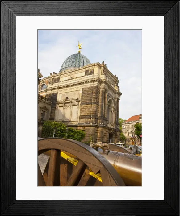 Framed Print : Old cannon in front of the Cathedral, Dresden, Saxony, Germany, Europe Framed Print : Old cannon in front of the Cathedral, Dresden, Saxony, Germany, Europe