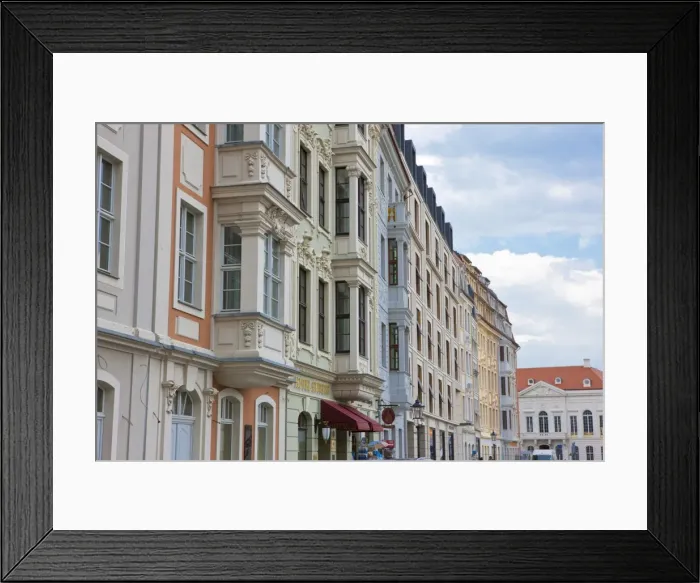 Framed Print : Close up of old Dresden houses, Dresden, Saxony, Germany, Europe Framed Print : Close up of old Dresden houses, Dresden, Saxony, Germany, Europe