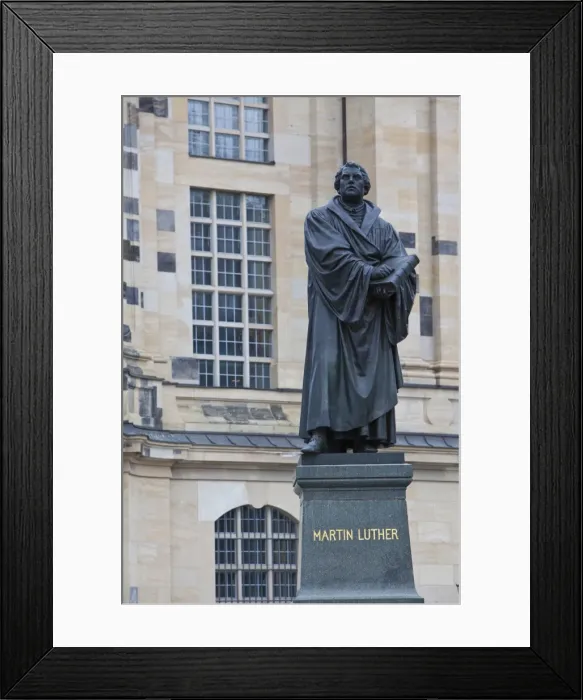 Framed Print : Martin Luther statue in Dresden, Saxony, Germany, Europe