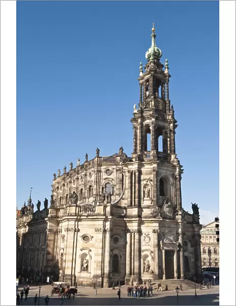 The Hofkirche (Church of the Court), Dresden, Saxony, Germany, Europe