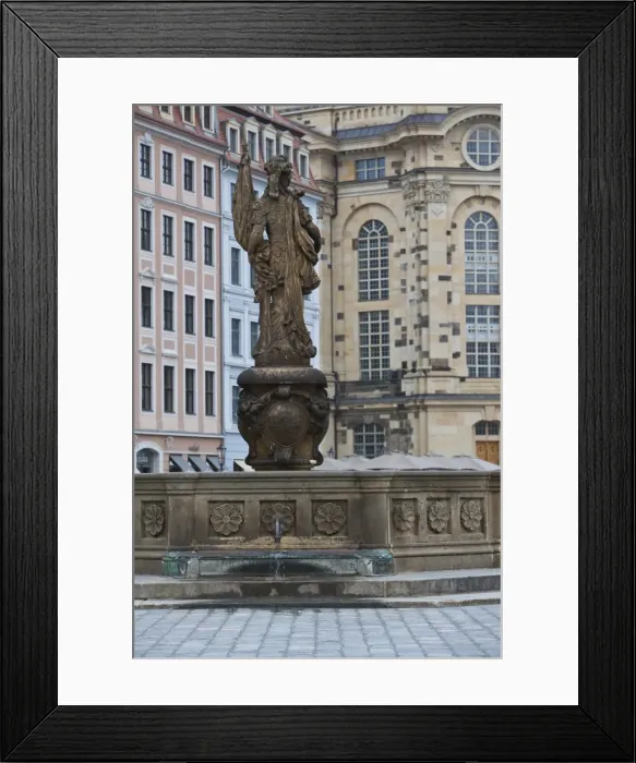 Framed Print : Statue in a fountain in Dresden, Saxony, Germany, Europe Framed Print : Statue in a fountain in Dresden, Saxony, Germany, Europe
