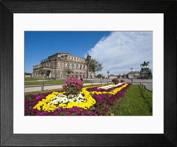 Framed Print : Theater Square with opera house Dresden, Saxony, Germany, Europe