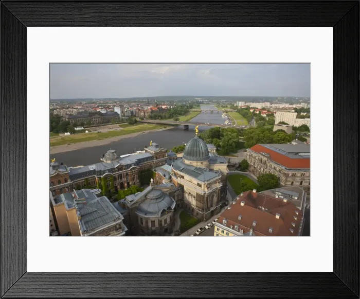 Framed Print : View over city and the River Elbe, Dresden, Saxony, Germany, Europe Framed Print : View over city and the River Elbe, Dresden, Saxony, Germany, Europe