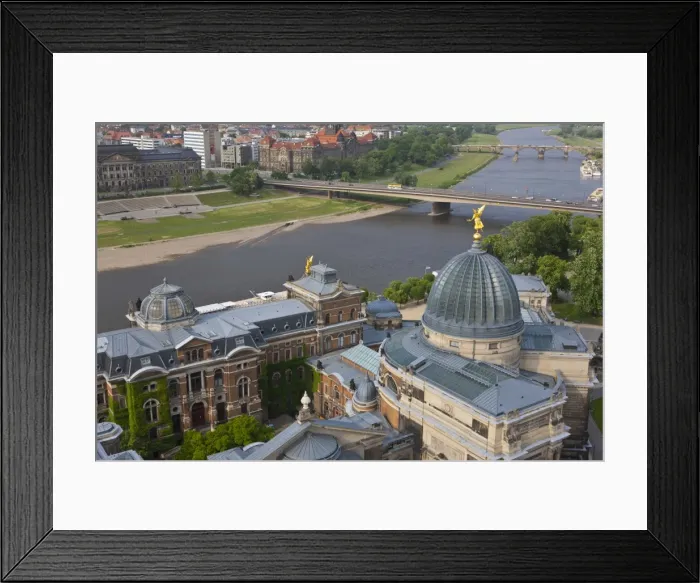 Framed Print : View over Dresden and the River Elbe, Dresden, Saxony, Germany, Europe Framed Print : View over Dresden and the River Elbe, Dresden, Saxony, Germany, Europe