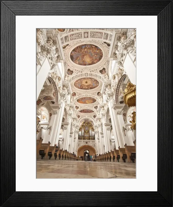 Framed Print : Interior of St. Stephans Cathedral in Passau, Bavaria, Germany, Europe Framed Print : Interior of St. Stephans Cathedral in Passau, Bavaria, Germany, Europe