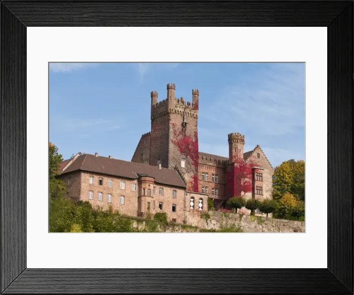 Framed Print : The Mittelburg (Middle Castle) in Neckarsteinach, Hesse, Germany, Europe Framed Print : The Mittelburg (Middle Castle) in Neckarsteinach, Hesse, Germany, Europe