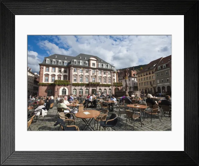 Framed Print : The Marktplatz (Market Square) and Town Hall, Old Town, Heidelberg, Baden-Wurttemberg, Germany, Europe Framed Print : The Marktplatz (Market Square) and Town Hall, Old Town, Heidelberg, Baden-Wurttemberg, Germany, Europe