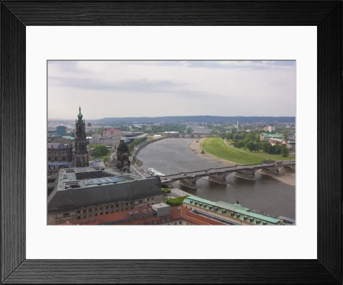 Framed Print : View over Dresden and the River Elbe, Saxony, Germany, Europe Framed Print : View over Dresden and the River Elbe, Saxony, Germany, Europe