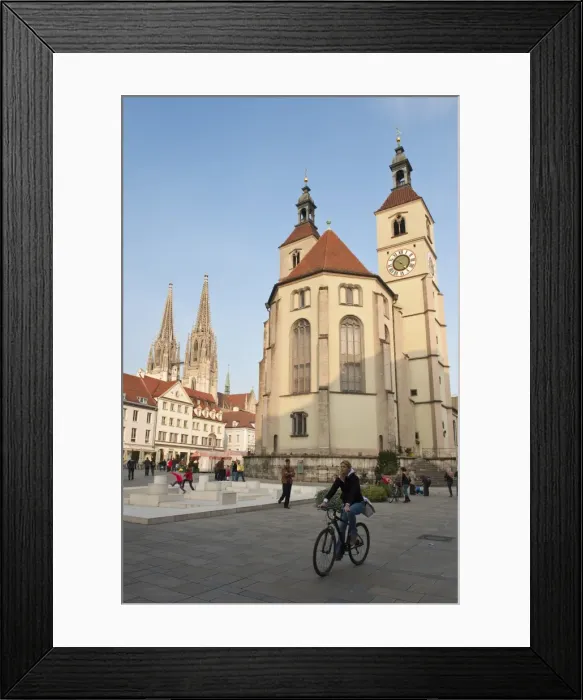 Framed Print : The Neupfarrkirche Protestant Church, Regensburg, Bavaria, Germany, Europe Framed Print : The Neupfarrkirche Protestant Church, Regensburg, Bavaria, Germany, Europe