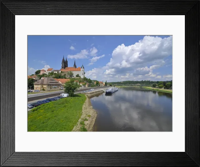 Framed Print : Cruise ship on the River Elbe below the Albrechtsburg, Meissen, Saxony, Germany, Europe Framed Print : Cruise ship on the River Elbe below the Albrechtsburg, Meissen, Saxony, Germany, Europe