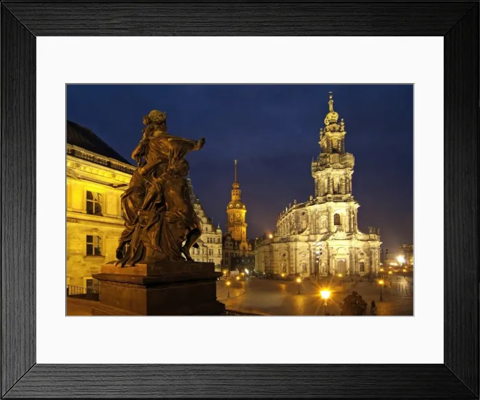 Framed Print : Hofkirche and Palace at Theaterplatz, Dresden, Saxony, Germany, Europe Framed Print : Hofkirche and Palace at Theaterplatz, Dresden, Saxony, Germany, Europe