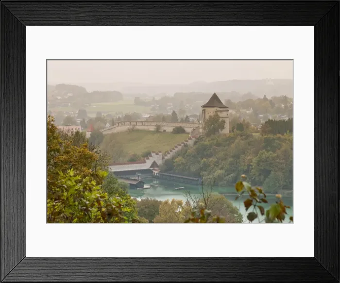Framed Print : Aerial view of Burghausen from Burghausen Castle, Bavaria, Germany, Europe Framed Print : Aerial view of Burghausen from Burghausen Castle, Bavaria, Germany, Europe