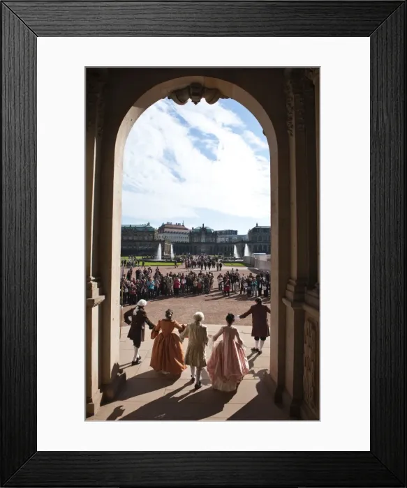 Framed Print : Actors in period dress at the Zwinger Palace, Dresden, Saxony, Germany, Europe Framed Print : Actors in period dress at the Zwinger Palace, Dresden, Saxony, Germany, Europe