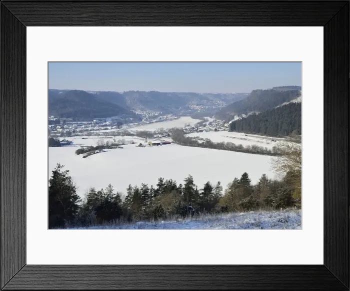 Framed Print : View of Neckartal (Neckar Valley) in winter, near Oberndorf, Baden-Wurttemberg, Germany, Europe Framed Print : View of Neckartal (Neckar Valley) in winter, near Oberndorf, Baden-Wurttemberg, Germany, Europe