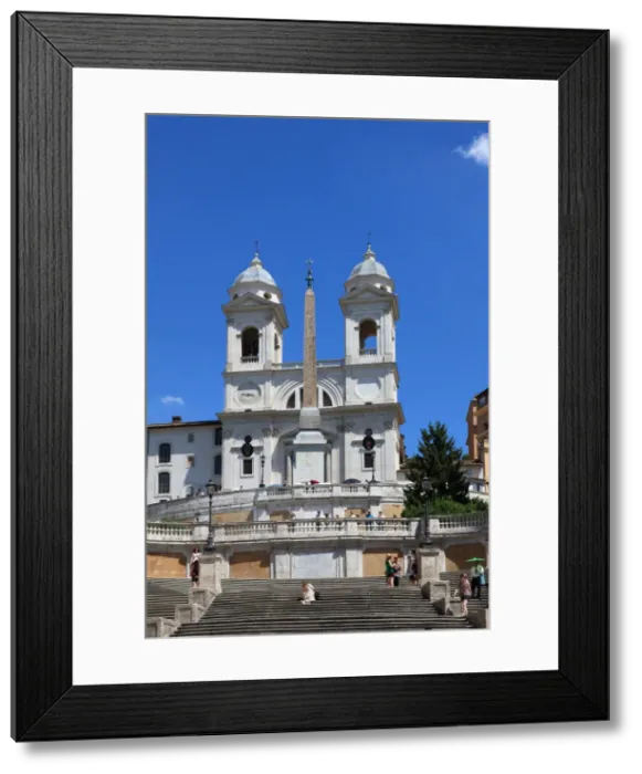 Framed Print : Trinita dei Monti church, Rome, Lazio, Italy, Europe Framed Print : Trinita dei Monti church, Rome, Lazio, Italy, Europe