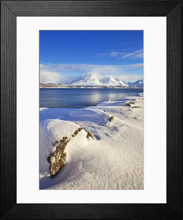 Framed Print : Breivikeidet, looking across Ullsfjord, towards the Southern Lyngen Alps, Troms, Norway, Scandinavia, Europe Framed Print : Breivikeidet, looking across Ullsfjord, towards the Southern Lyngen Alps, Troms, Norway, Scandinavia, Europe