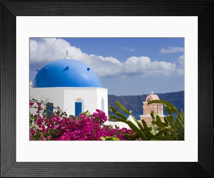 Framed Print : Greek Orthodox Church in Oia village, Santorini Island, Cyclades, Greek Islands, Greece, Europe Framed Print : Greek Orthodox Church in Oia village, Santorini Island, Cyclades, Greek Islands, Greece, Europe