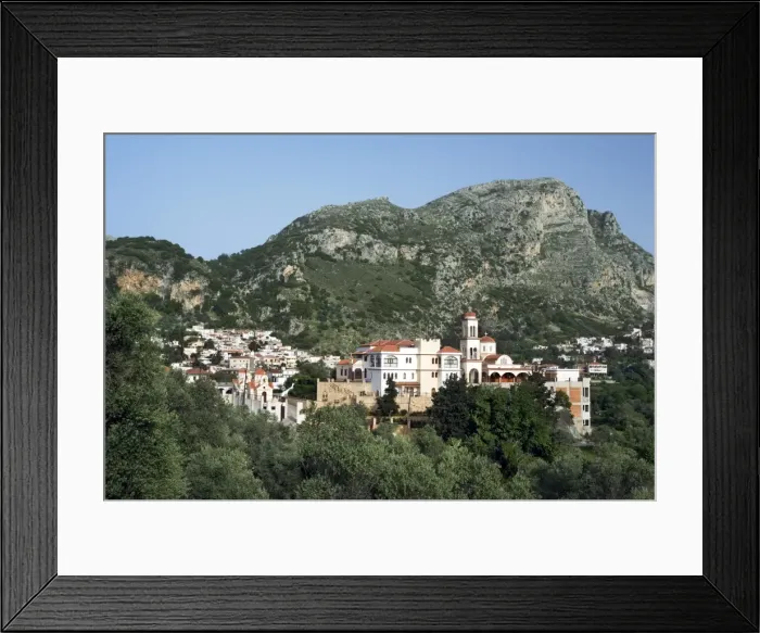 Framed Print : View over mountain village, Spili, Rethimnon (Rethymno) region, Crete, Greek Islands, Greece, Europe Framed Print : View over mountain village, Spili, Rethimnon (Rethymno) region, Crete, Greek Islands, Greece, Europe