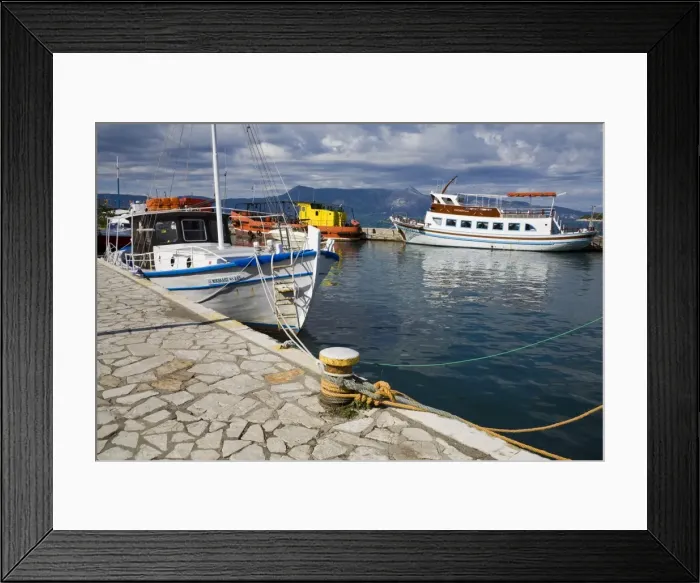 Framed Print : Fishing boats in Corfu, Ionian Islands, Greek Islands, Greece, Europe Framed Print : Fishing boats in Corfu, Ionian Islands, Greek Islands, Greece, Europe