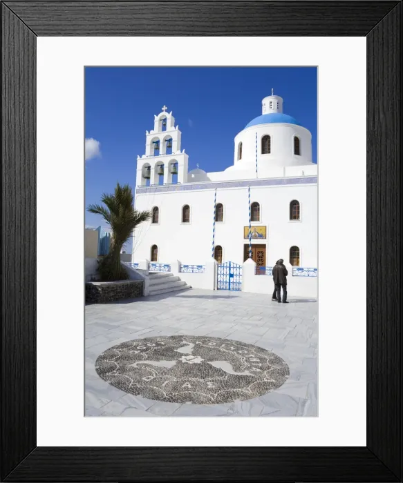 Framed Print : Greek Orthodox Church in Oia village, Santorini Island, Cyclades, Greek Islands, Greece, Europe Framed Print : Greek Orthodox Church in Oia village, Santorini Island, Cyclades, Greek Islands, Greece, Europe