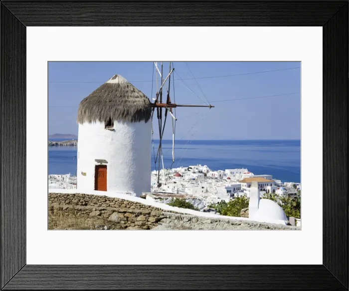 Framed Print : Bonis Windmill at the Folklore Museum in Mykonos Town, Island of Mykonos, Cyclades, Greek Islands, Greece, Europe Framed Print : Bonis Windmill at the Folklore Museum in Mykonos Town, Island of Mykonos, Cyclades, Greek Islands, Greece, Europe