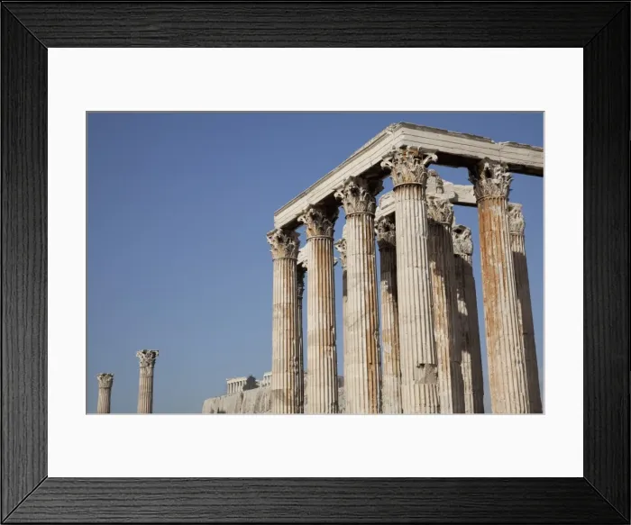 Framed Print : Temple of Olympian Zeus and Acropolis, Athens, Greece, Europe Framed Print : Temple of Olympian Zeus and Acropolis, Athens, Greece, Europe