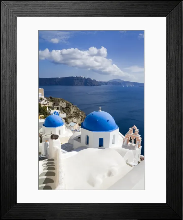 Framed Print : Greek Orthodox Church in Oia village, Santorini Island, Cyclades, Greek Islands, Greece, Europe Framed Print : Greek Orthodox Church in Oia village, Santorini Island, Cyclades, Greek Islands, Greece, Europe
