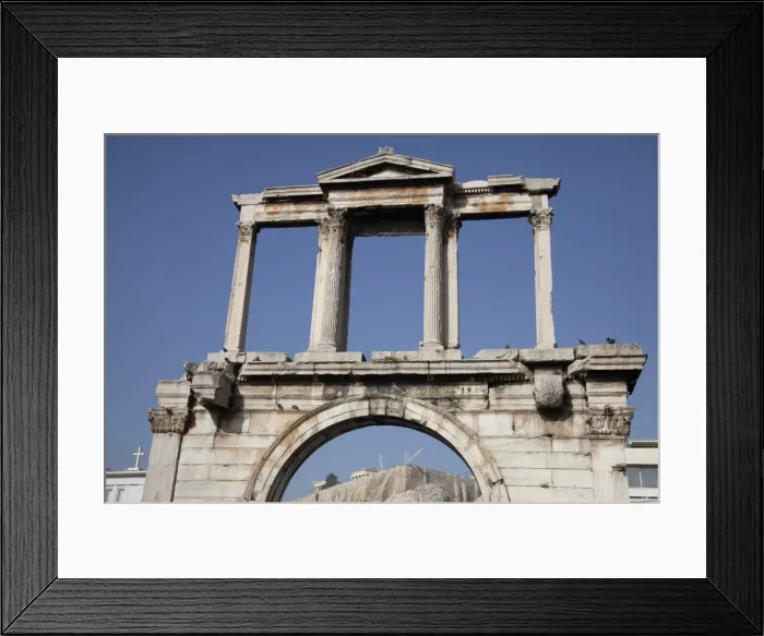 Framed Print : Arch of Hadrian and the Acropolis, Athens, Greece, Europe Framed Print : Arch of Hadrian and the Acropolis, Athens, Greece, Europe