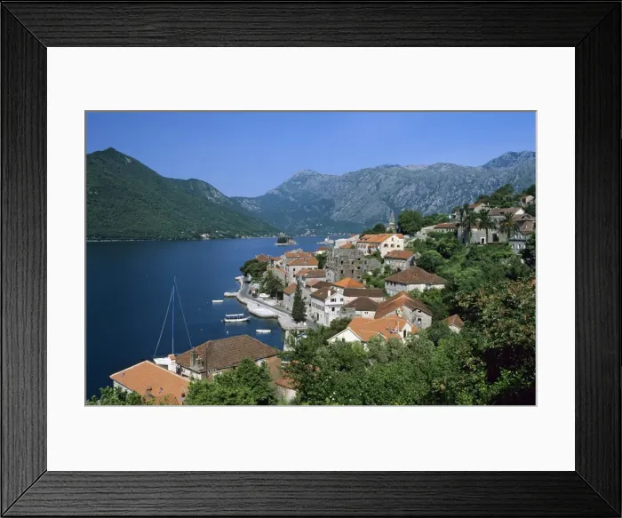 Framed Print : View over village and the Boka, Perast, The Boka Kotorska (Bay of Kotor), UNESCO World Heritage Site, Montenegro, Europe Framed Print : View over village and the Boka, Perast, The Boka Kotorska (Bay of Kotor), UNESCO World Heritage Site, Montenegro, Europe