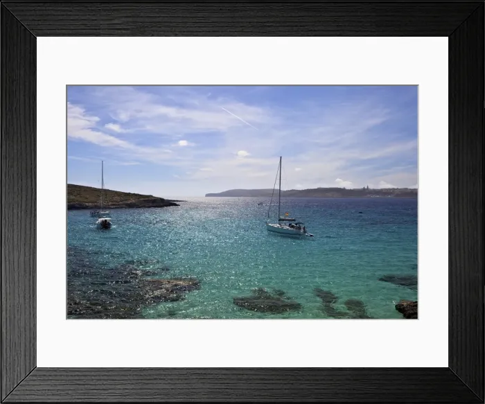 Framed Print : Blue Lagoon, Comino Island, Malta, Mediterranean, Europe Framed Print : Blue Lagoon, Comino Island, Malta, Mediterranean, Europe