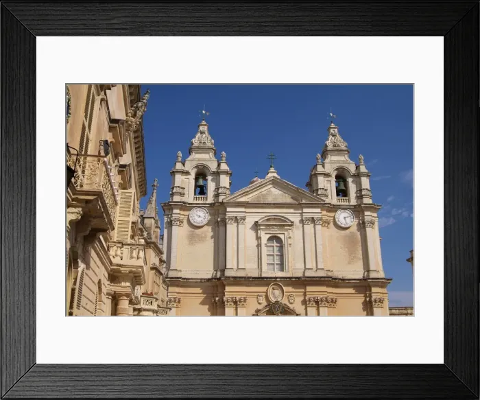 Framed Print : Cathedral of Mdina, Malta, Mediterranean, Europe Framed Print : Cathedral of Mdina, Malta, Mediterranean, Europe