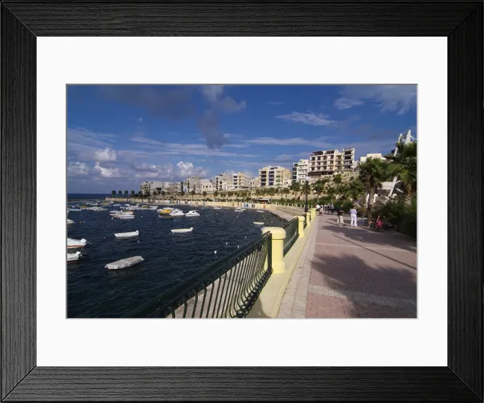 Framed Print : Mellieha Bay, Malta, Mediterranean, Europe Framed Print : Mellieha Bay, Malta, Mediterranean, Europe