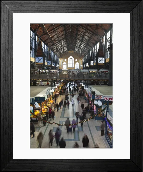 Framed Print : Central Market (Kozponti Vasarcsarnok) at Christmas, Budapest, Hungary, Europe Framed Print : Central Market (Kozponti Vasarcsarnok) at Christmas, Budapest, Hungary, Europe