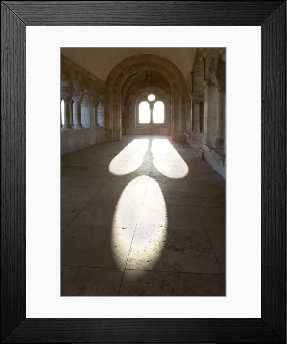 Framed Print : Sunlight pouring through arched windows, Fishermens Bastion (Halaszbastya), Buda, Budapest, Hungary, Europe Framed Print : Sunlight pouring through arched windows, Fishermens Bastion (Halaszbastya), Buda, Budapest, Hungary, Europe