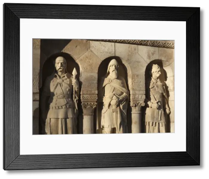 Framed Print : Statues on Fishermens Bastion (Halaszbastya), Buda, Budapest, Hungary, Europe Framed Print : Statues on Fishermens Bastion (Halaszbastya), Buda, Budapest, Hungary, Europe