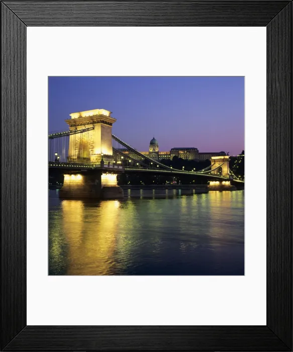 Framed Print : Royal Palace (Budavari Palota) (Buda Castle) and Chain Bridge at dusk, UNESCO World Heritage Site, Buda, Budapest, Hungary, Europe Framed Print : Royal Palace (Budavari Palota) (Buda Castle) and Chain Bridge at dusk, UNESCO World Heritage Site, Buda, Budapest, Hungary, Europe