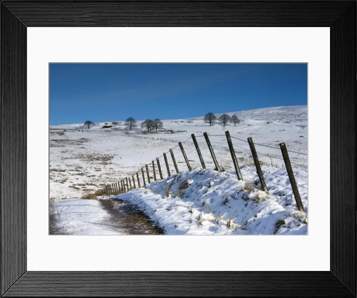 Framed Print : Track onto the fell in winter, Lower Pennines, Cumbria, England, United Kingdom, Europe Framed Print : Track onto the fell in winter, Lower Pennines, Cumbria, England, United Kingdom, Europe