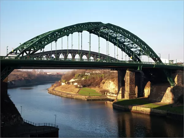 Wearmouth Bridge over the River Wear, Sunderland, Tyne and Wear, England, United Kingdom, Europe