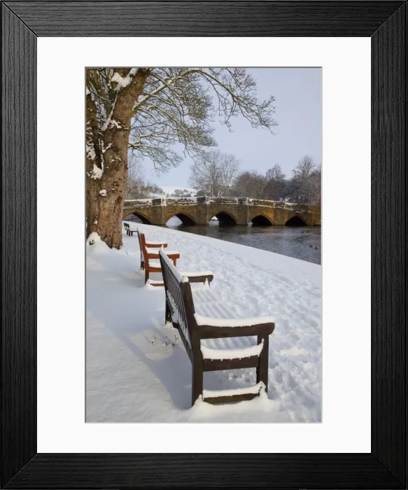 Framed Print : Bridge over the Wye River in winter, Bakewell, Derbyshire, England, United Kingdom, Europe Framed Print : Bridge over the Wye River in winter, Bakewell, Derbyshire, England, United Kingdom, Europe
