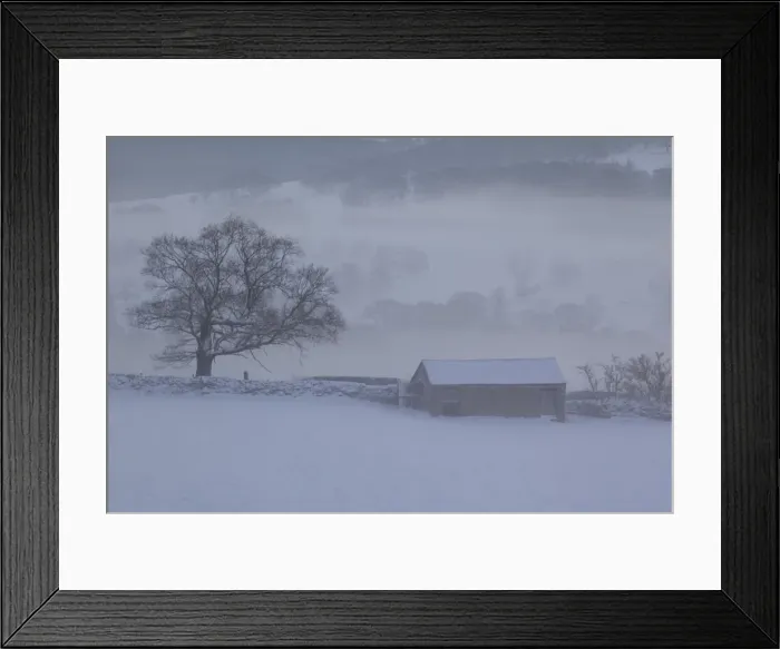 Framed Print : Barn in winter, Derbyshire Dales, Derbyshire, England, United Kingdom, Europe Framed Print : Barn in winter, Derbyshire Dales, Derbyshire, England, United Kingdom, Europe