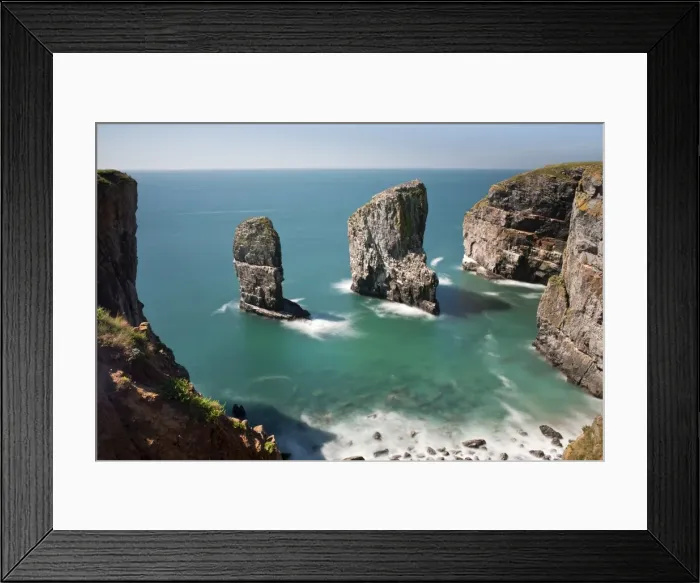 Framed Print : The Elegug Sea Stacks, Pembrokeshire, Wales, United Kingdom, Europe Framed Print : The Elegug Sea Stacks, Pembrokeshire, Wales, United Kingdom, Europe