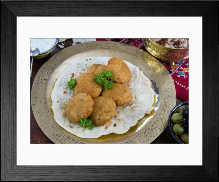 Framed Print : Falafel, a deep-fried balls or patties made from ground chickpeas and or fava beans, Arabic Countries Framed Print : Falafel, a deep-fried balls or patties made from ground chickpeas and or fava beans, Arabic Countries